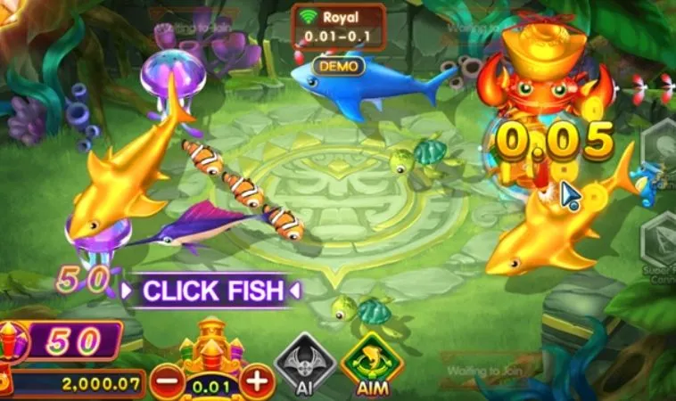 Giao diện chơi Bắn Cá Đại Dương Tại BET168VN