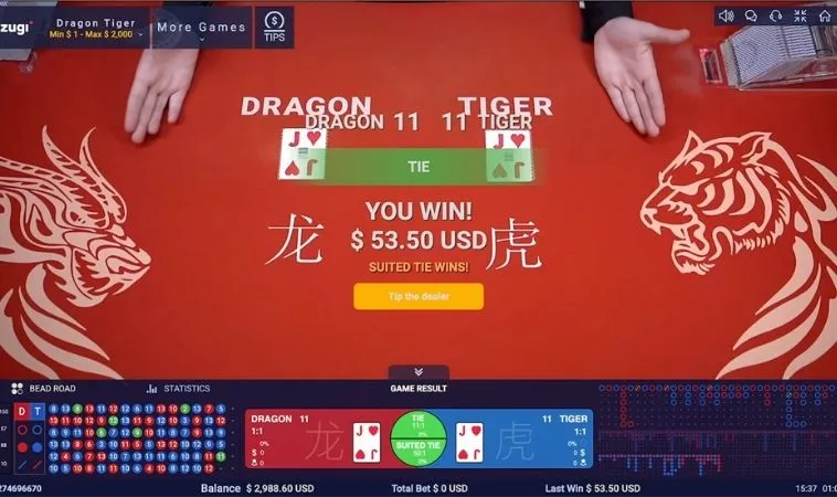 Các cửa cược trong Dragon Tiger Tại Nhà Cái BET168VN